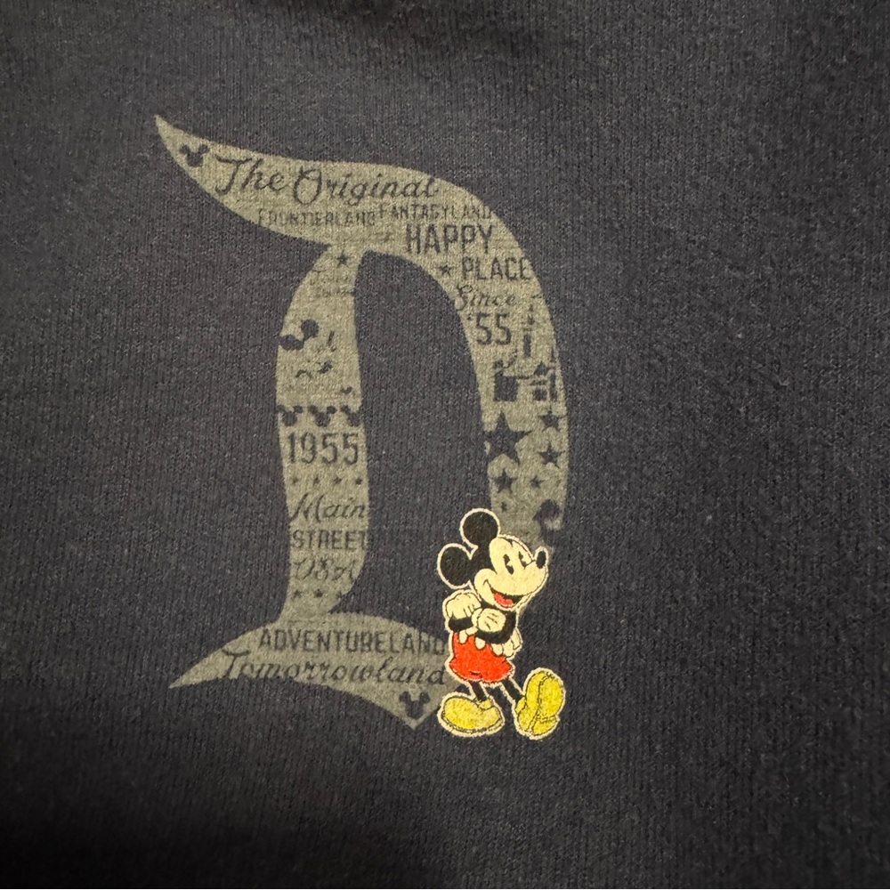 Disneyland Mickey Mouse Hoodie Navy Disney Parks- Small - Picture 7 of 9